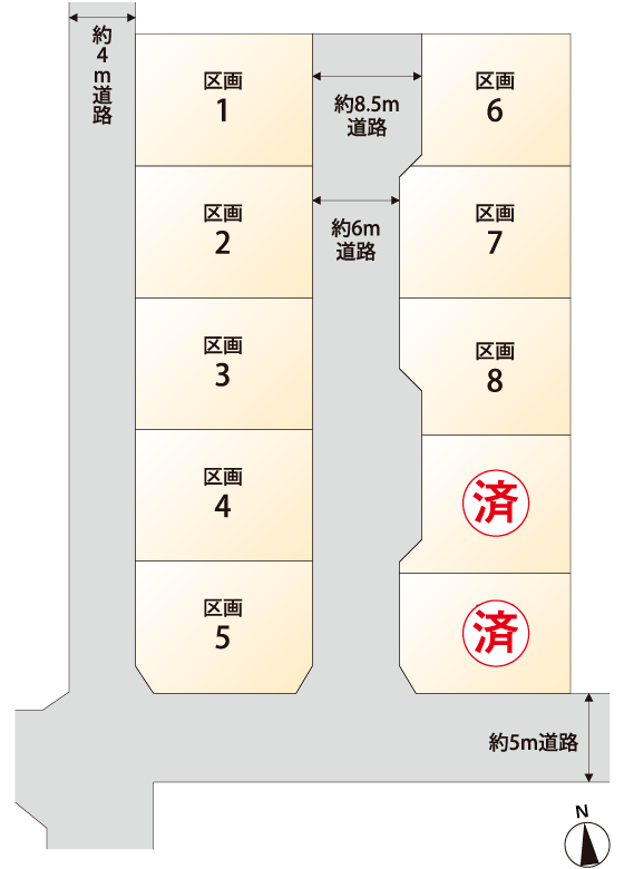 ライズタウン巻1 分譲区画図