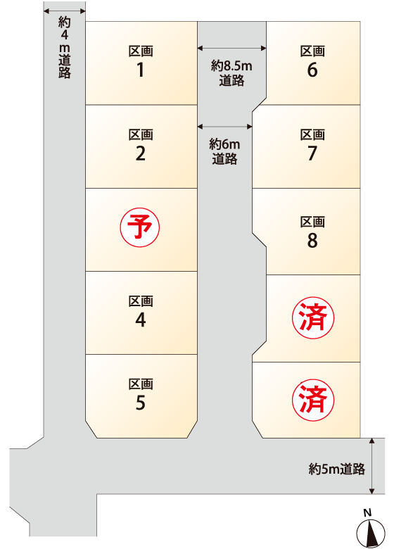 ライズタウン巻1 分譲区画図