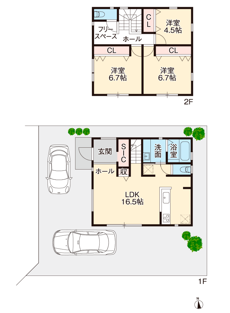 ライズタウン巻1 区画６ モデルハウス 間取図