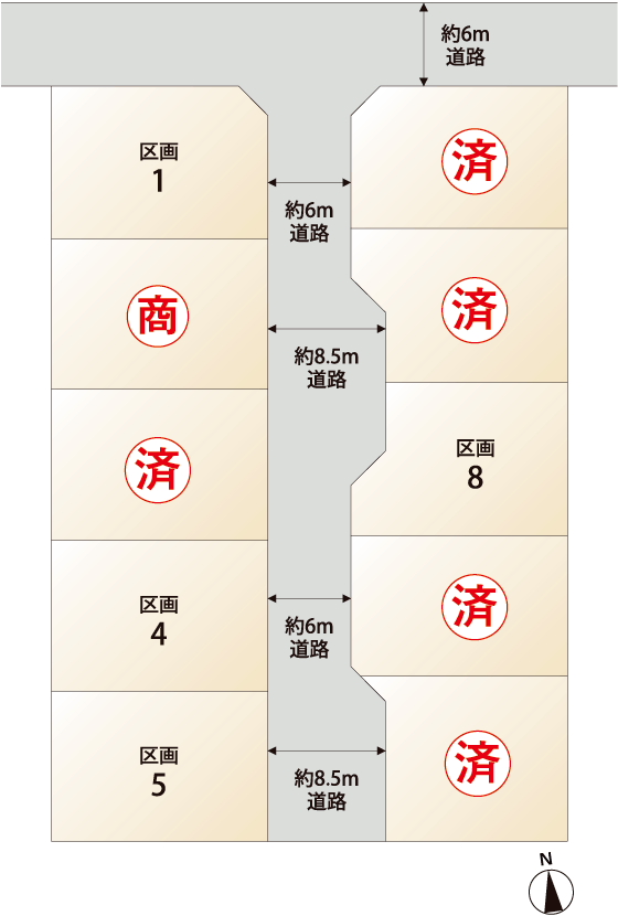 ライズタウン巻２ 分譲区画図